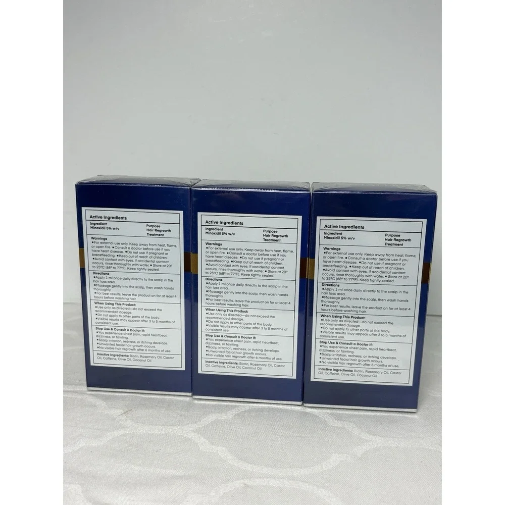 3 Pack 5% Minoxidil Foam - Hair Growth Treatment for Men & Women New And Sealed